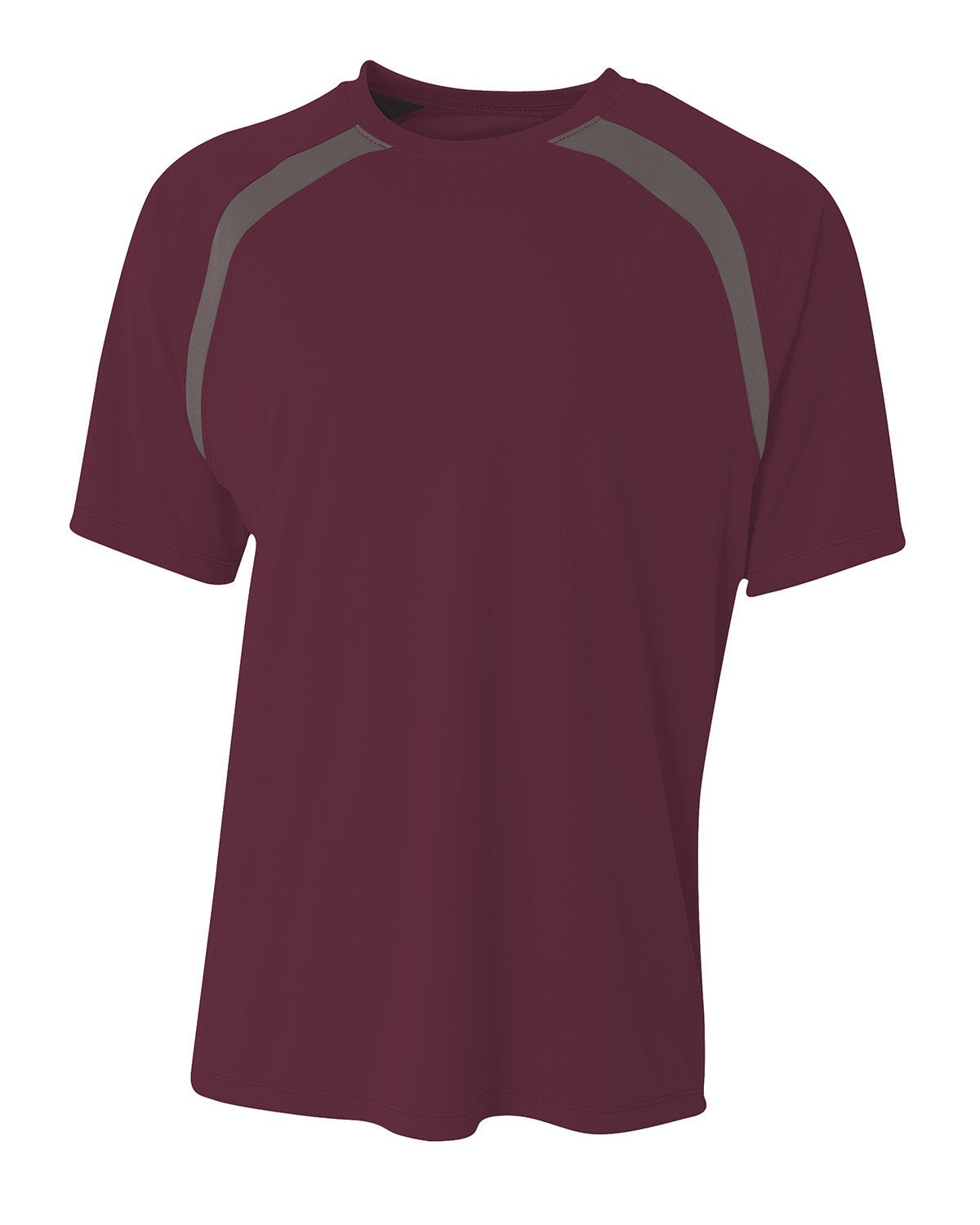 N3001-A4-MAROON/ GRAPHITE-A4-T-Shirts-1