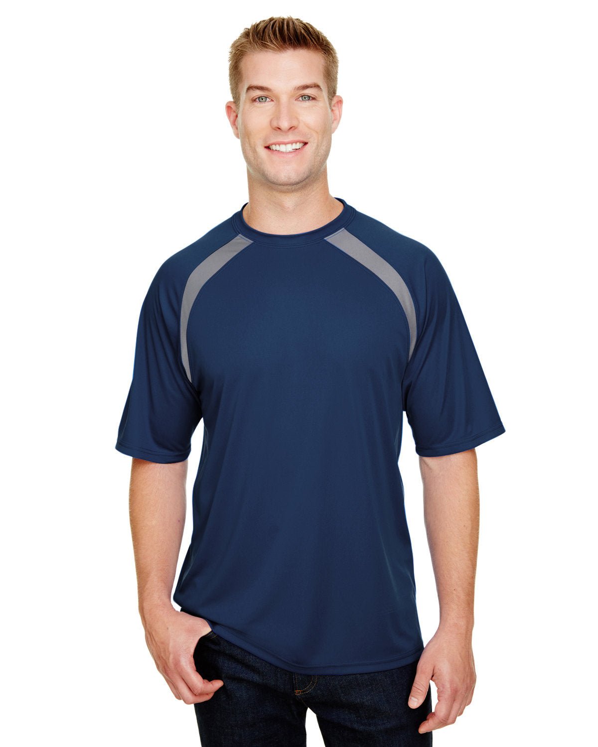 N3001-A4-NAVY/ GRAPHITE-A4-T-Shirts-1