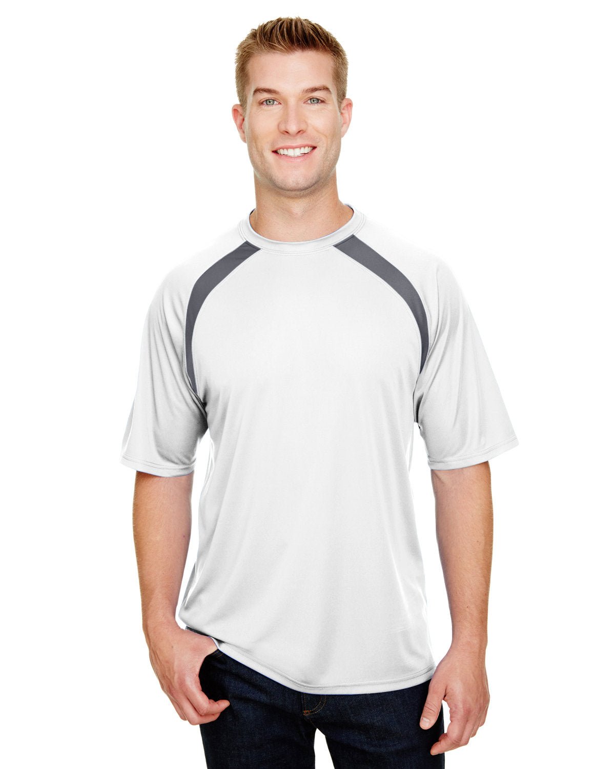 N3001-A4-WHITE/ GRAPHITE-A4-T-Shirts-1