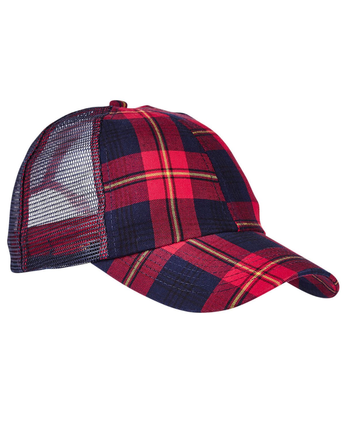 VB101-Adams-RED/ NAVY PLAID-Adams-Headwear-1