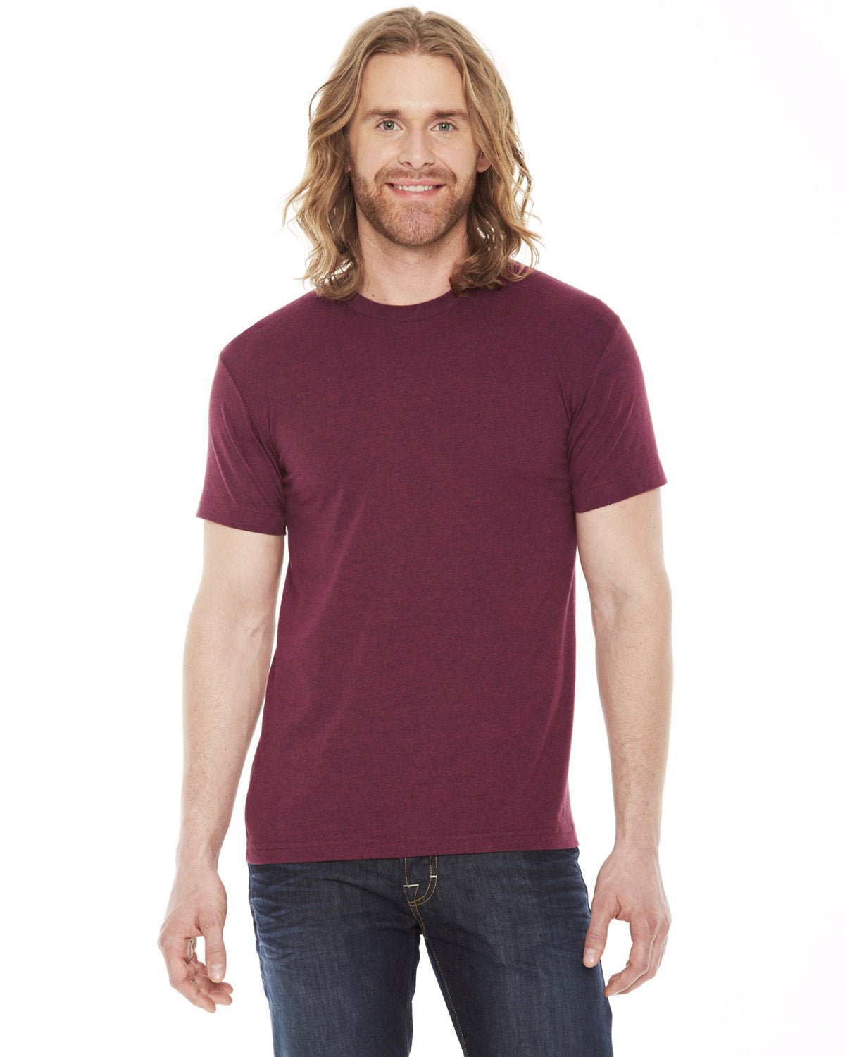 BB401W-American Apparel-HTHR CRANBERRY-American Apparel-T-Shirts-1