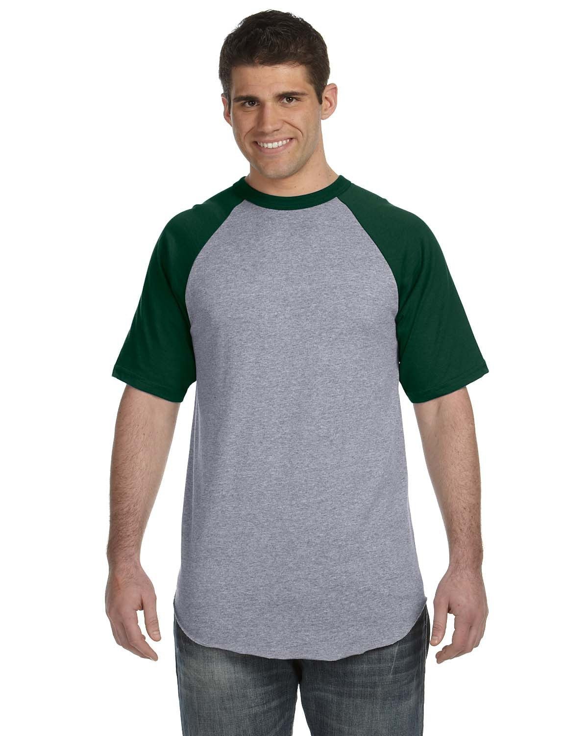 423-Augusta Sportswear-ATH HTHR/ DK GRN-Augusta Sportswear-T-Shirts-1