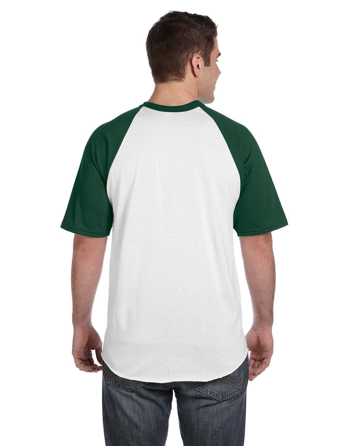 423-Augusta Sportswear-WHITE/ DRK GREEN-Augusta Sportswear-T-Shirts-2