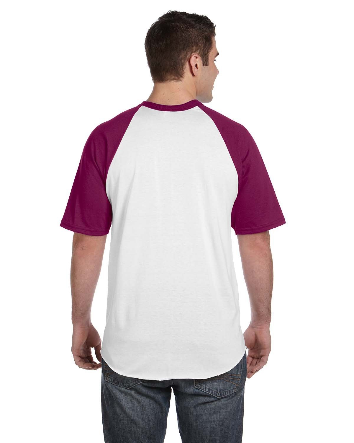 423-Augusta Sportswear-WHITE/ MAROON-Augusta Sportswear-T-Shirts-2