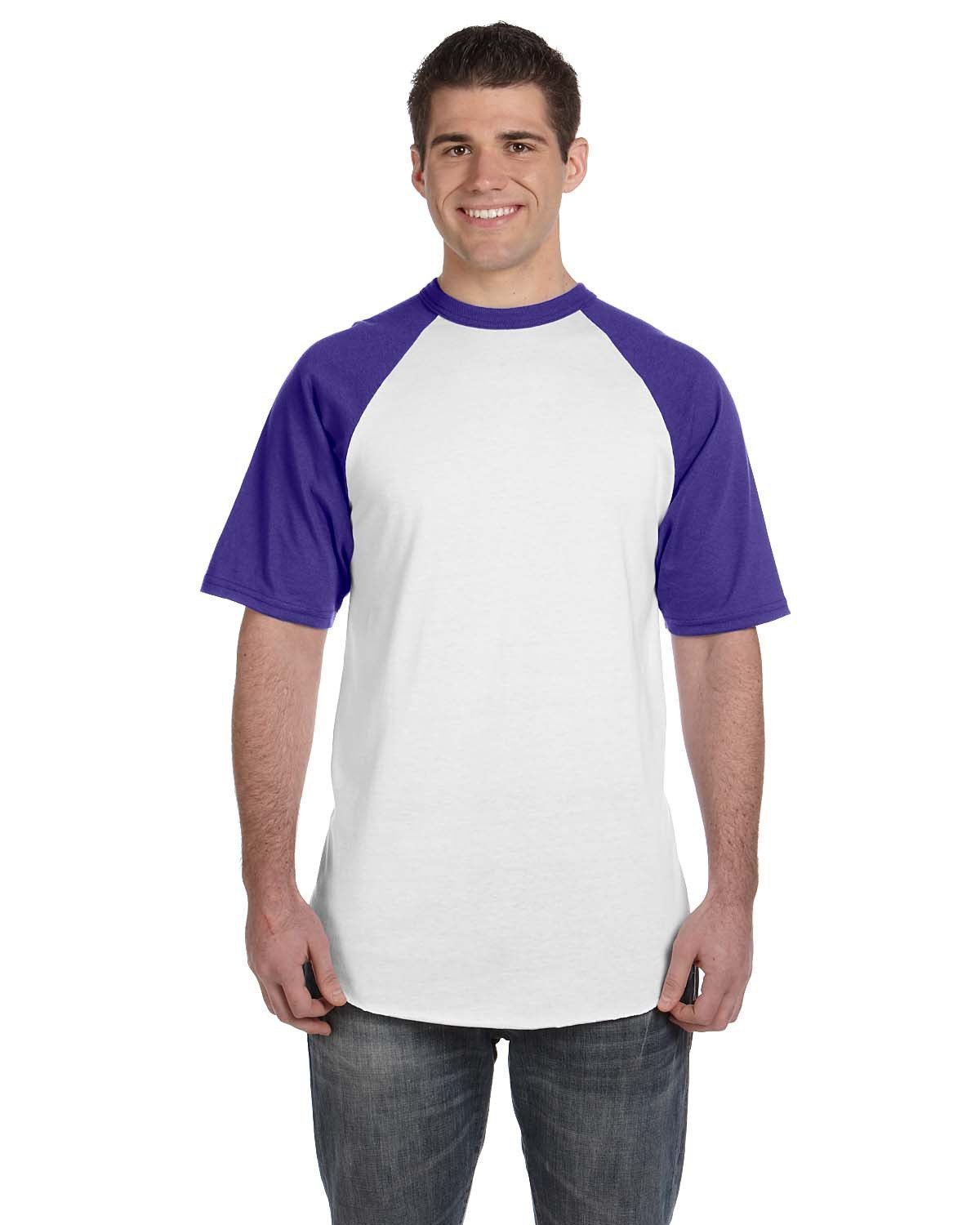 423-Augusta Sportswear-WHITE/ PURPLE-Augusta Sportswear-T-Shirts-1