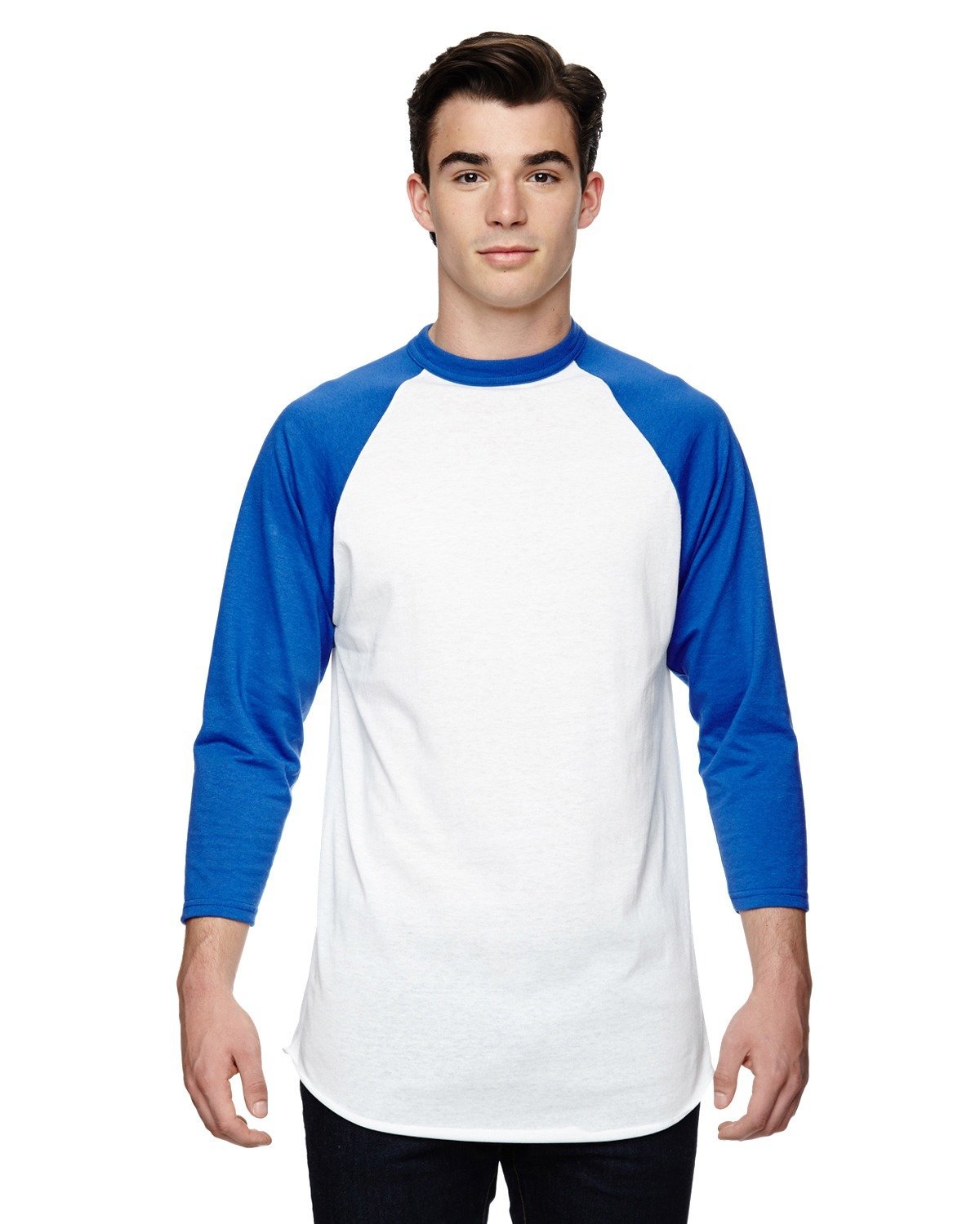 AG4420-Augusta Sportswear-WHITE/ ROYAL-Augusta Sportswear-T-Shirts-1