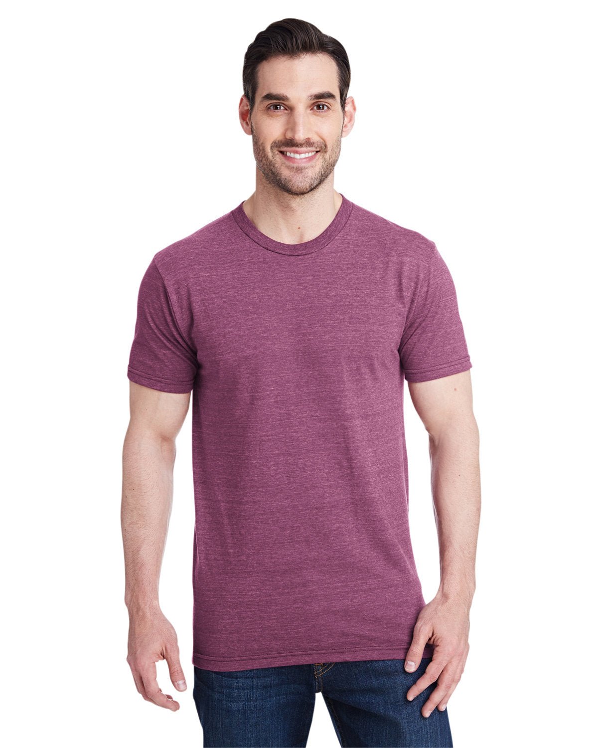 5710-Bayside-TRI MAROON-Bayside-T-Shirts-1