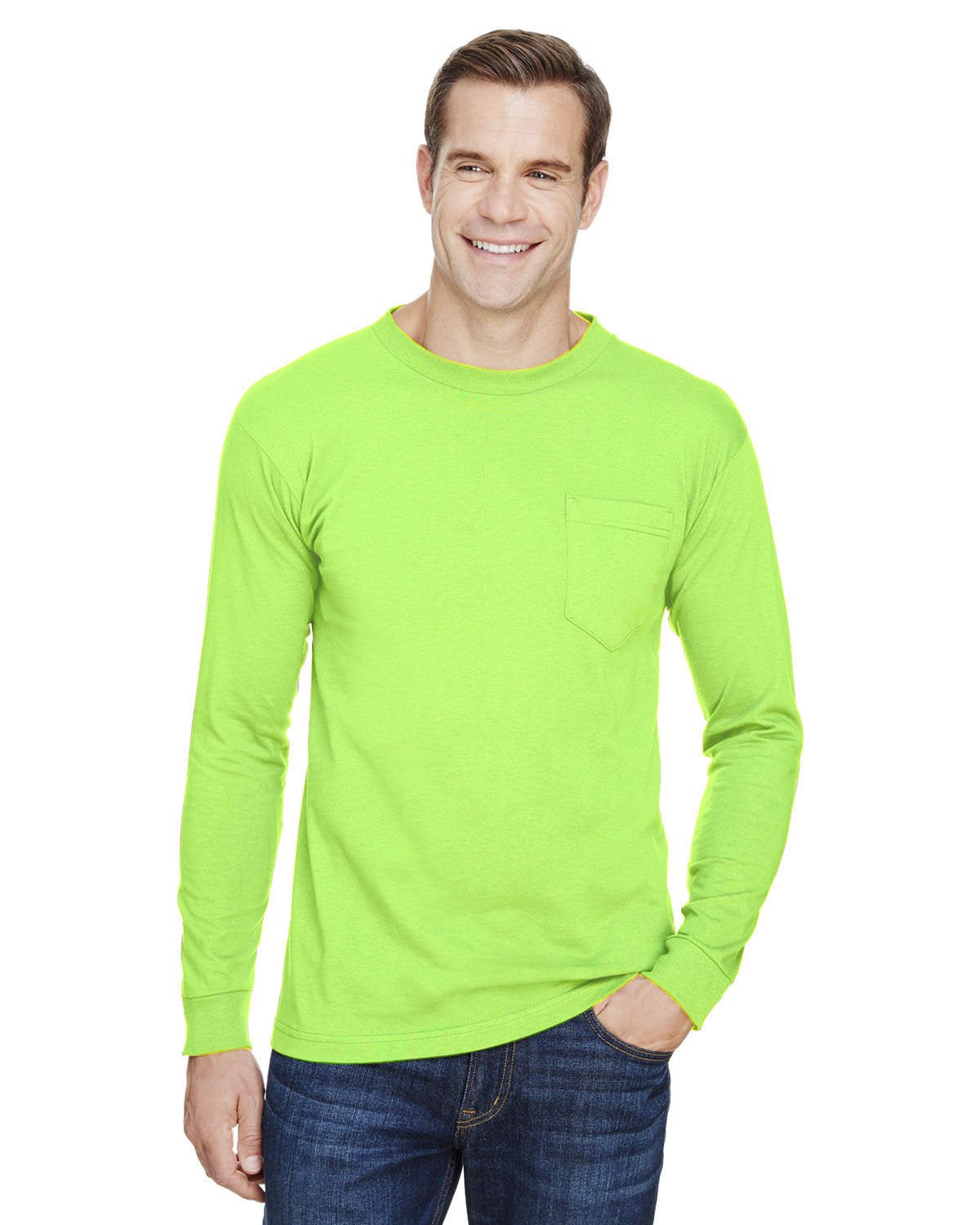 BA3055-Bayside-LIME GREEN-Bayside-T-Shirts-1