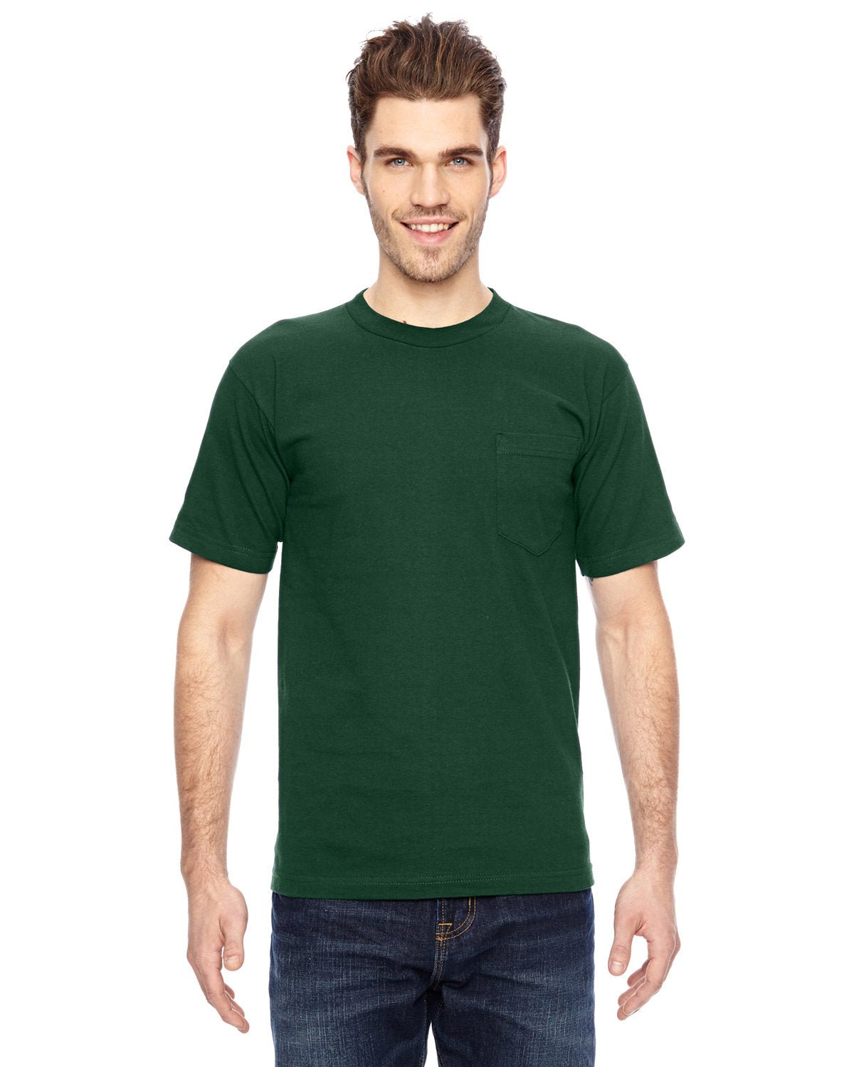 BA7100-Bayside-FOREST GREEN-Bayside-T-Shirts-1