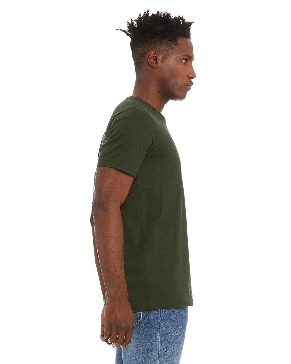 3001C-Bella + Canvas-DARK OLIVE-Bella + Canvas-T-Shirts-3