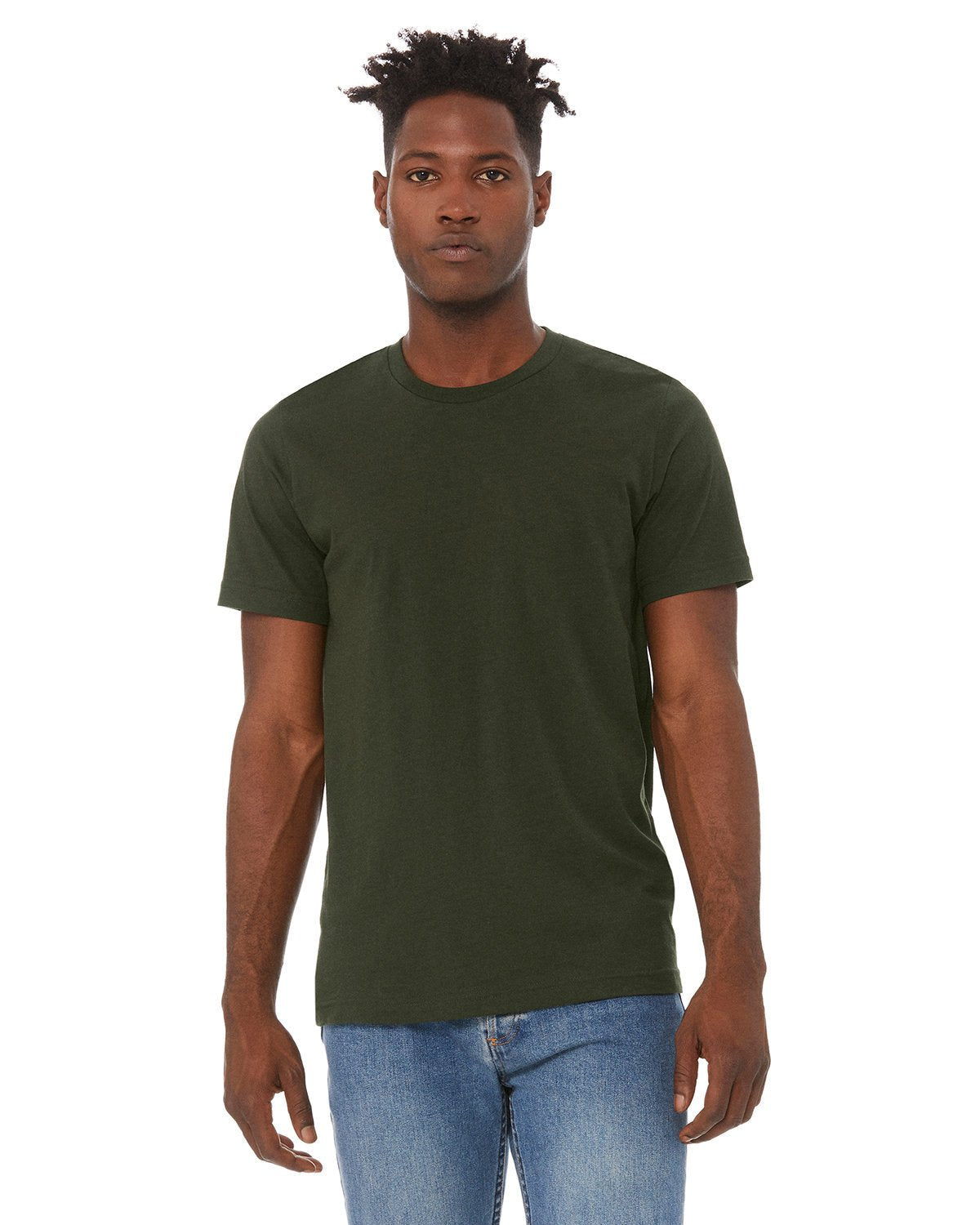 3001C-Bella + Canvas-DARK OLIVE-Bella + Canvas-T-Shirts-1