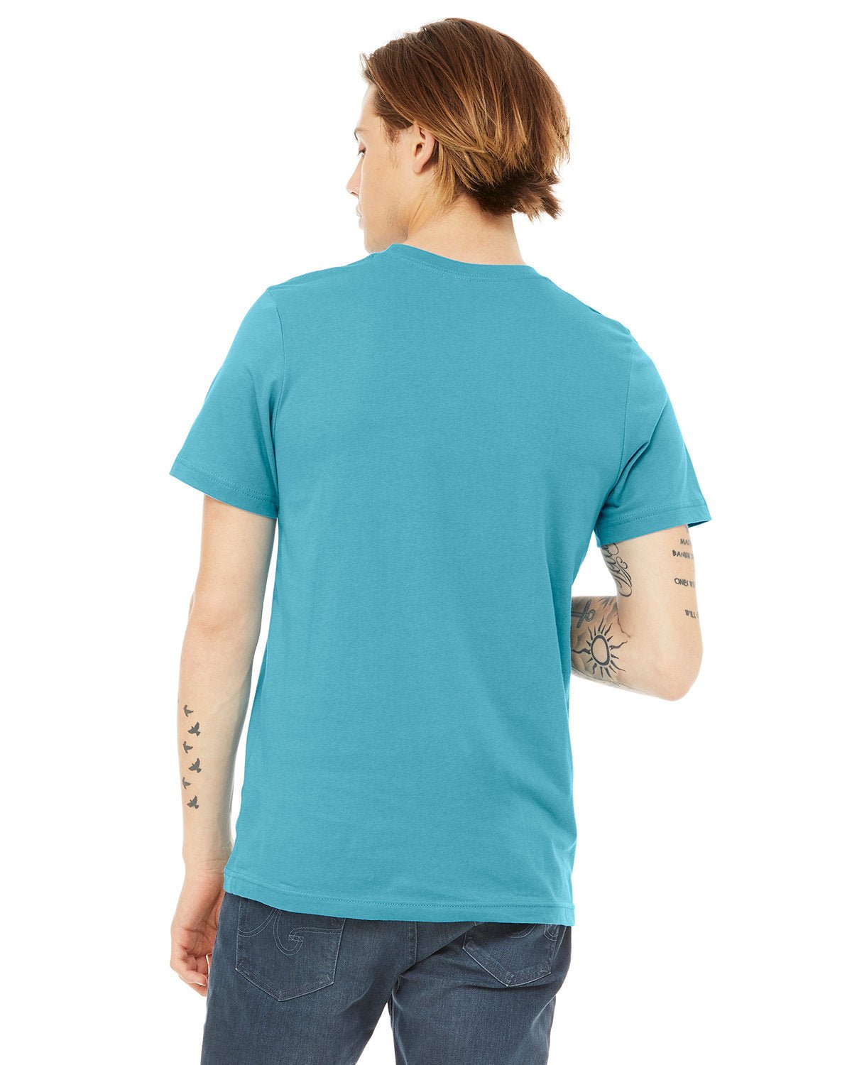 3001CVC-Bella + Canvas-HEATHER AQUA-Bella + Canvas-T-Shirts-2