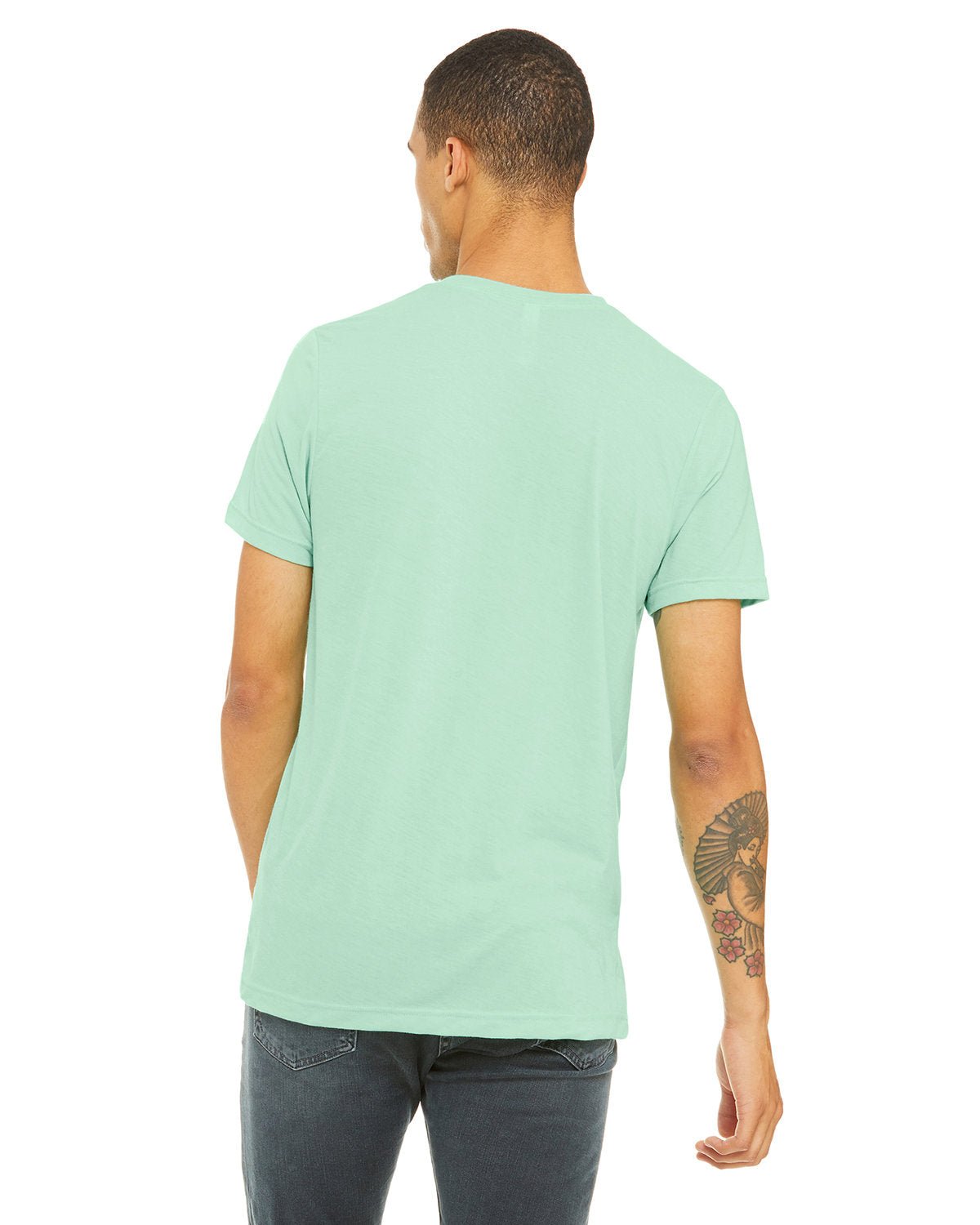 3001CVC-Bella + Canvas-HEATHER MINT-Bella + Canvas-T-Shirts-2