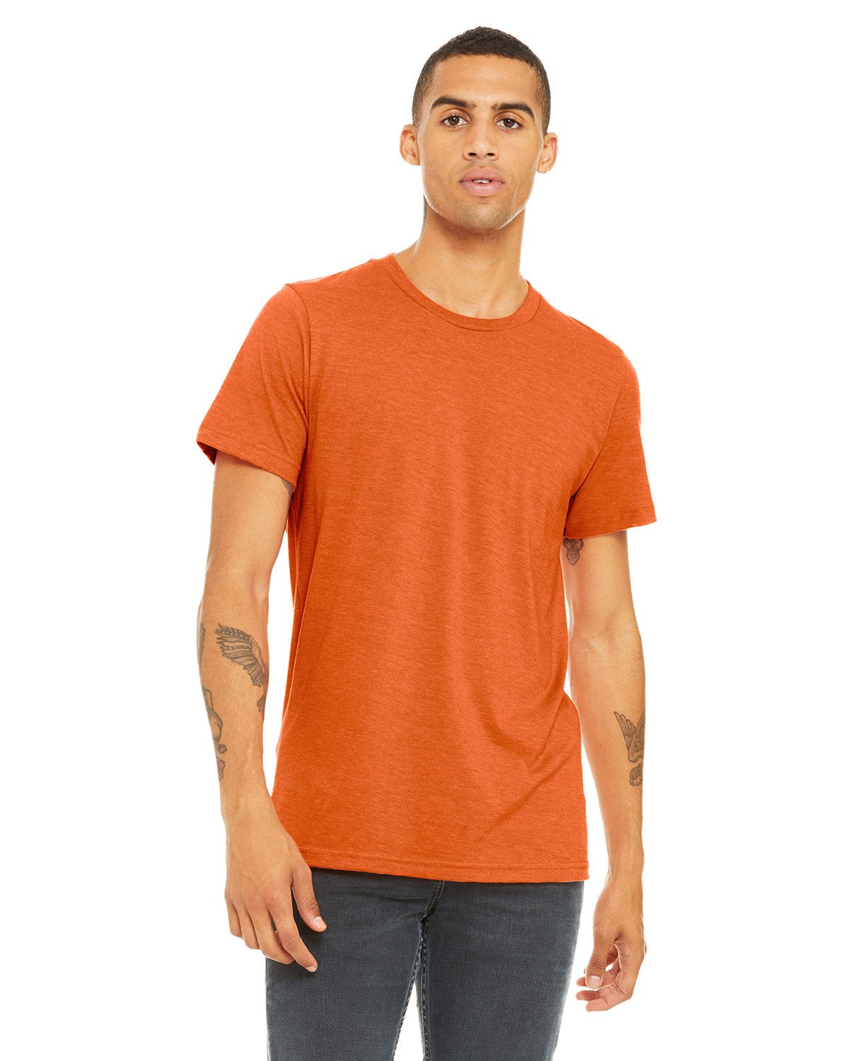 3001CVC-Bella + Canvas-HEATHER ORANGE-Bella + Canvas-T-Shirts-1