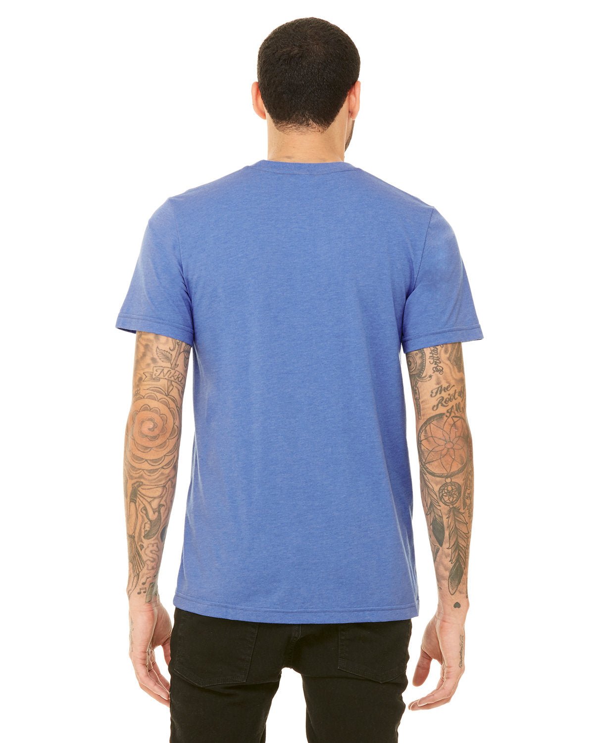 3001CVC-Bella + Canvas-HTHR COLUM BLUE-Bella + Canvas-T-Shirts-2