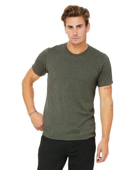 3001CVC-Bella + Canvas-HTHR MILTARY GRN-Bella + Canvas-T-Shirts-1