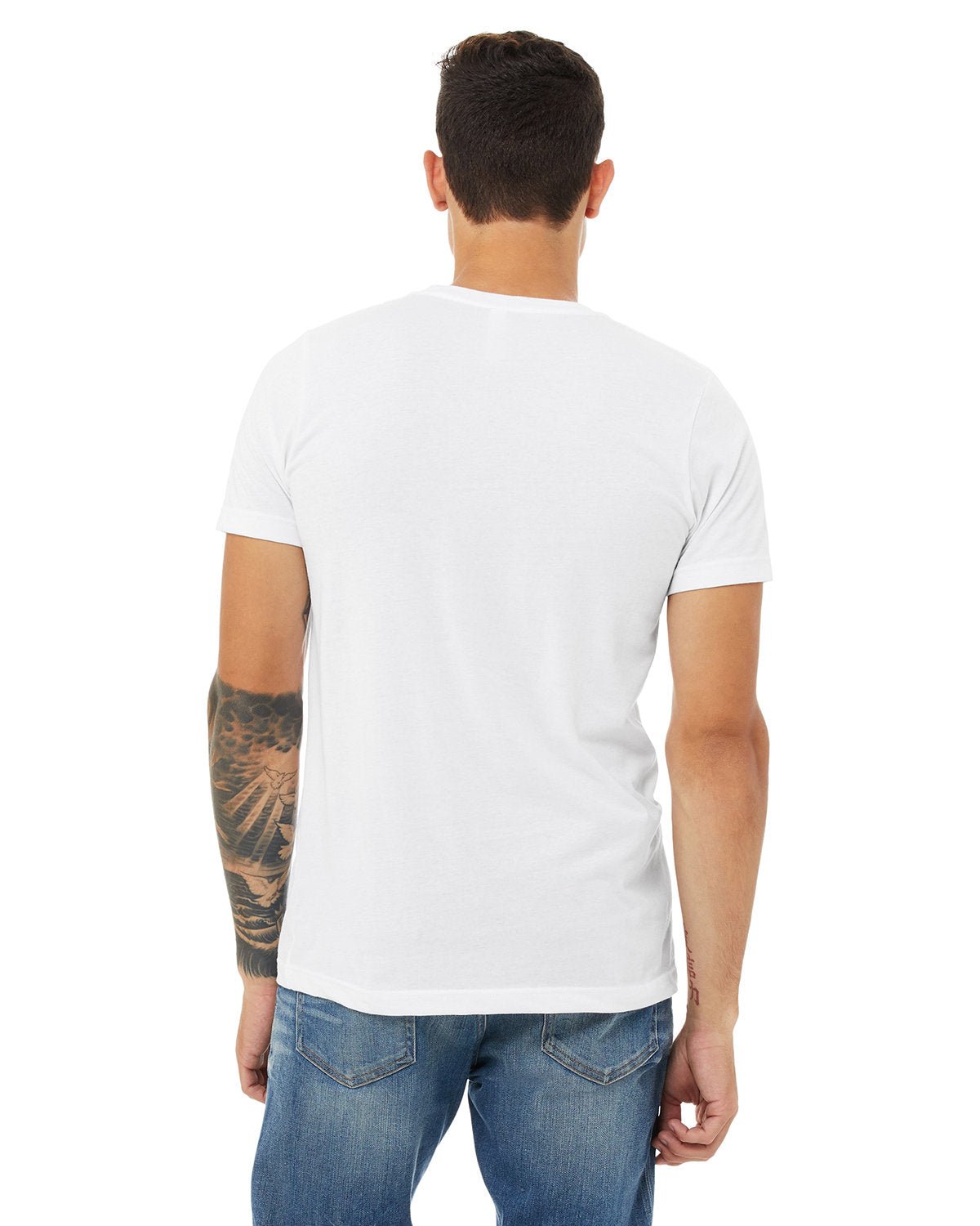 3001CVC-Bella + Canvas-SOLID WHT BLEND-Bella + Canvas-T-Shirts-2