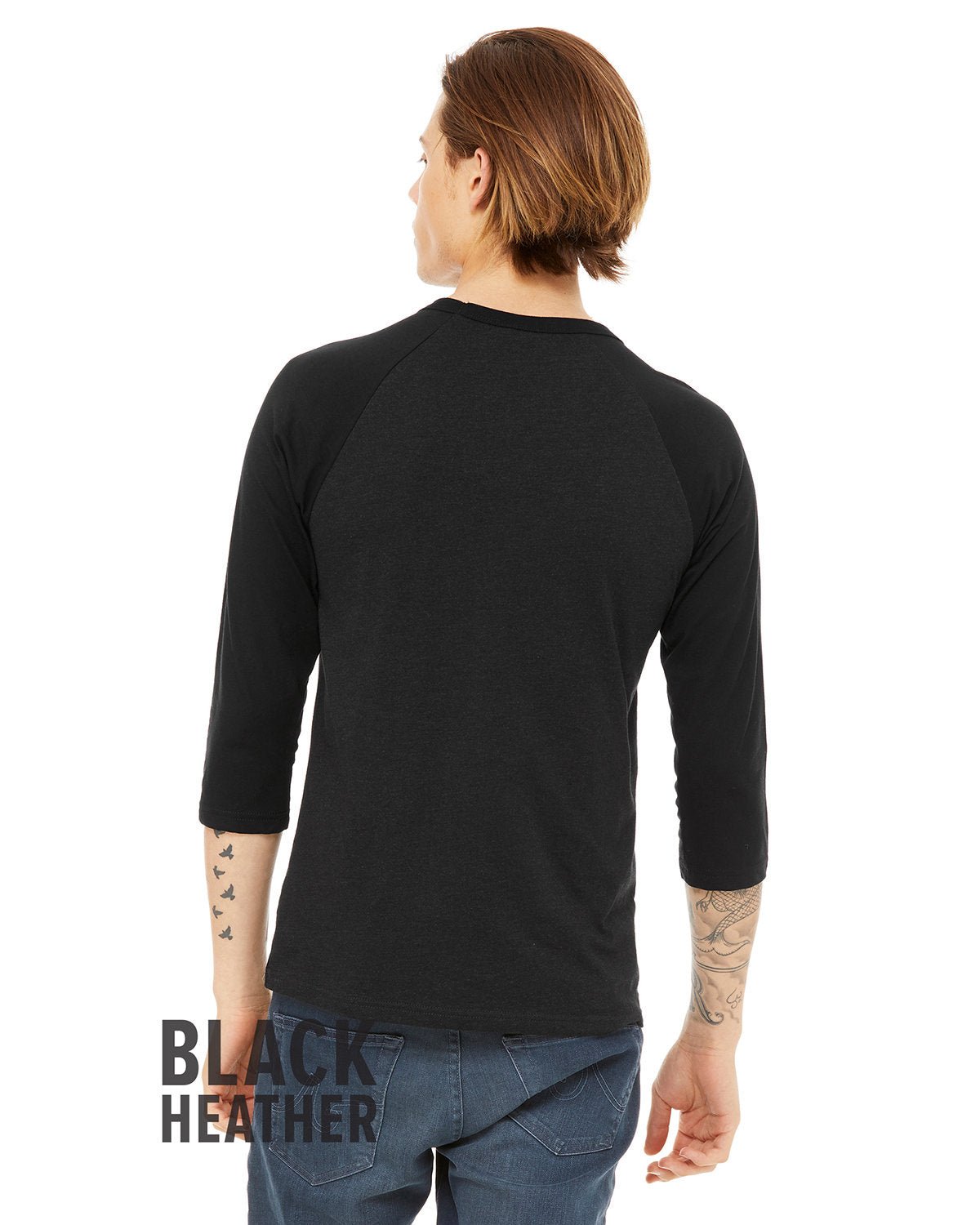 3200-Bella + Canvas-BLK HEATHER/ BLK-Bella + Canvas-T-Shirts-2