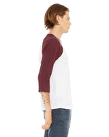 3200-Bella + Canvas-WHITE/ MAROON-Bella + Canvas-T-Shirts-3