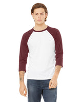 3200-Bella + Canvas-WHITE/ MAROON-Bella + Canvas-T-Shirts-1