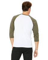 3200-Bella + Canvas-WHT/ HTHR OLIVE-Bella + Canvas-T-Shirts-2