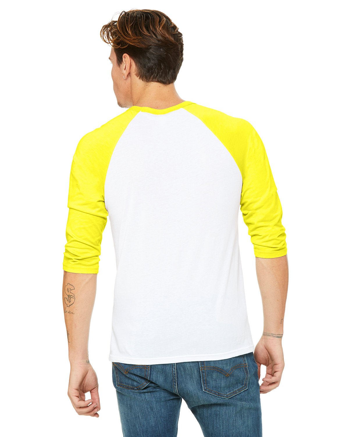 3200-Bella + Canvas-WHT/ NEON YELLOW-Bella + Canvas-T-Shirts-2