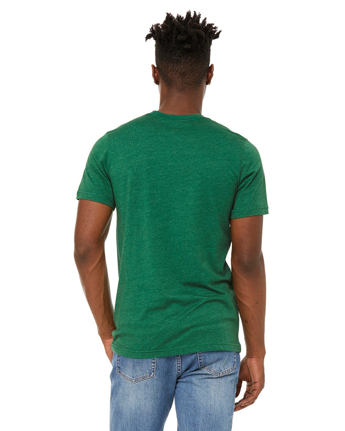 3301C-Bella + Canvas-HTHR GRASS GREEN-Bella + Canvas-T-Shirts-2