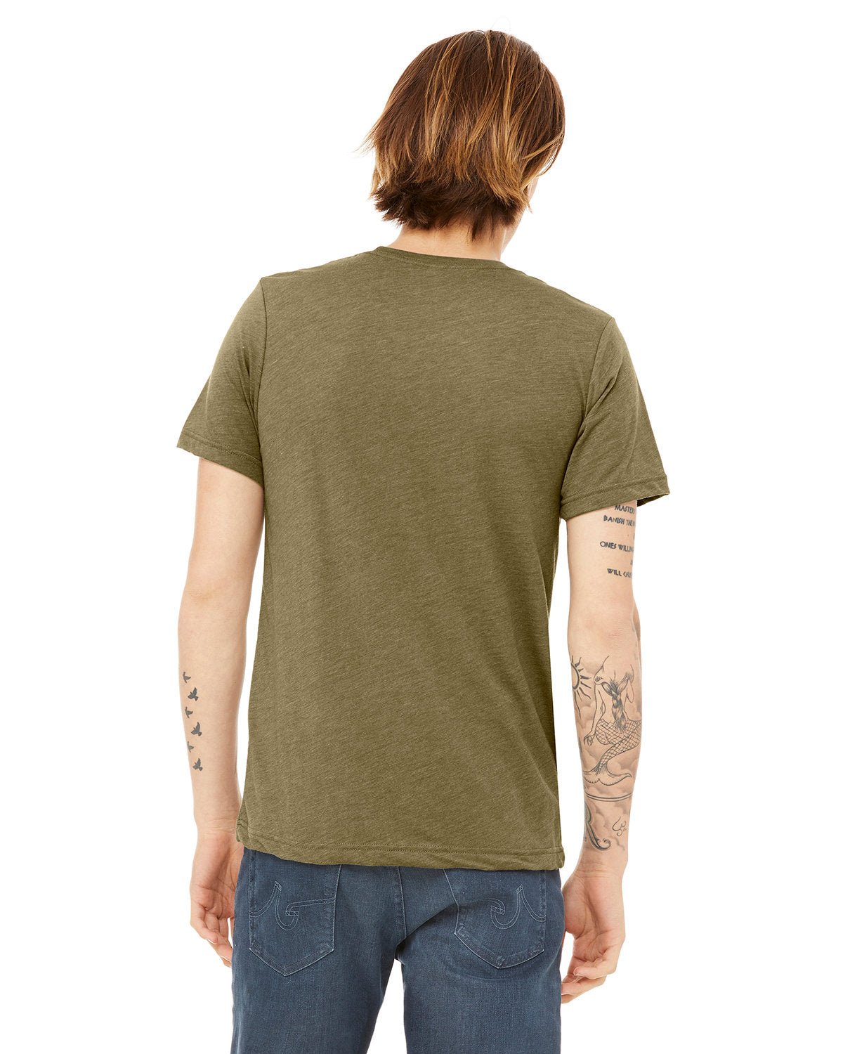 3413C-Bella + Canvas-OLIVE TRIBLEND-Bella + Canvas-T-Shirts-2