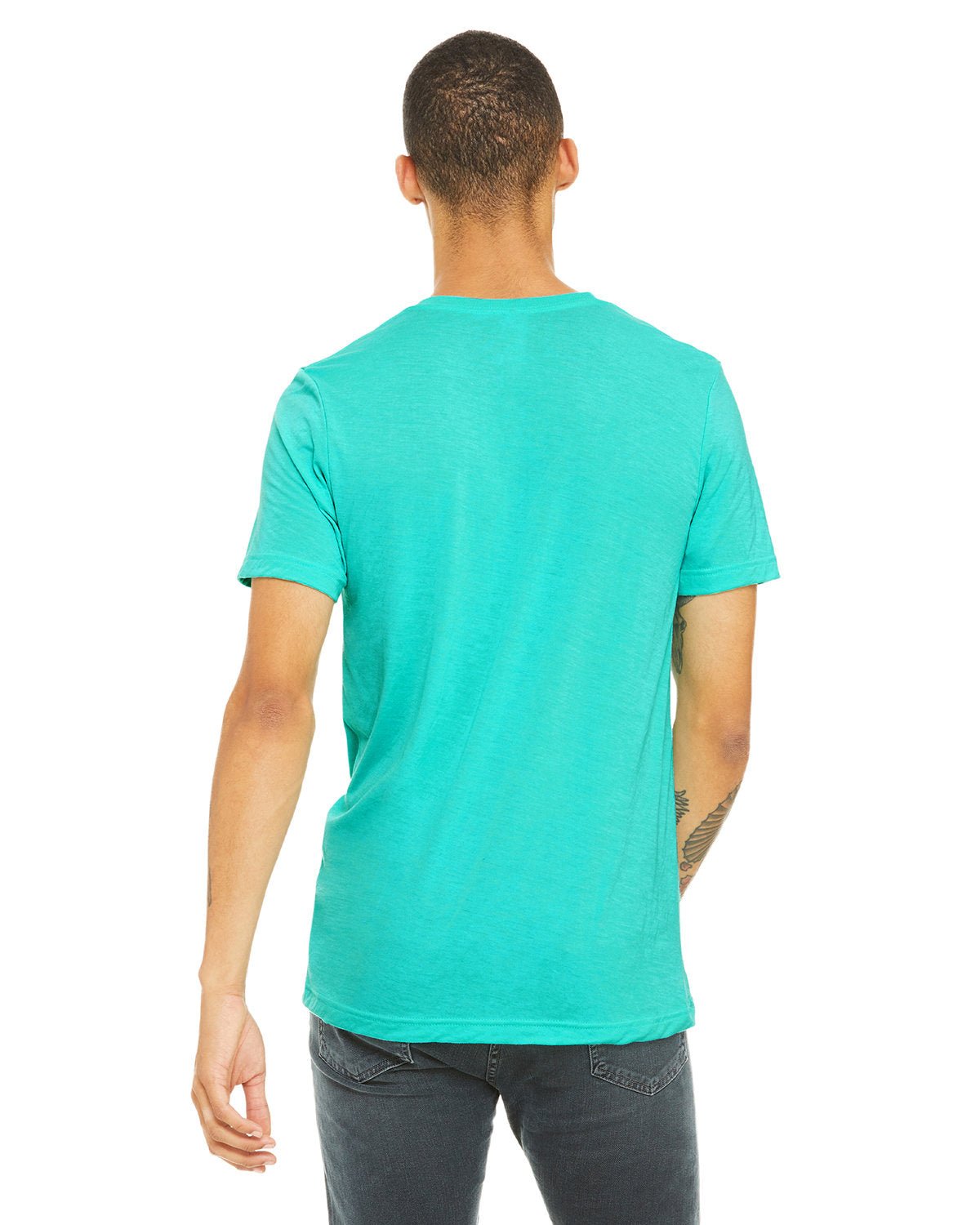 3413C-Bella + Canvas-SEA GREEN TRBLND-Bella + Canvas-T-Shirts-2