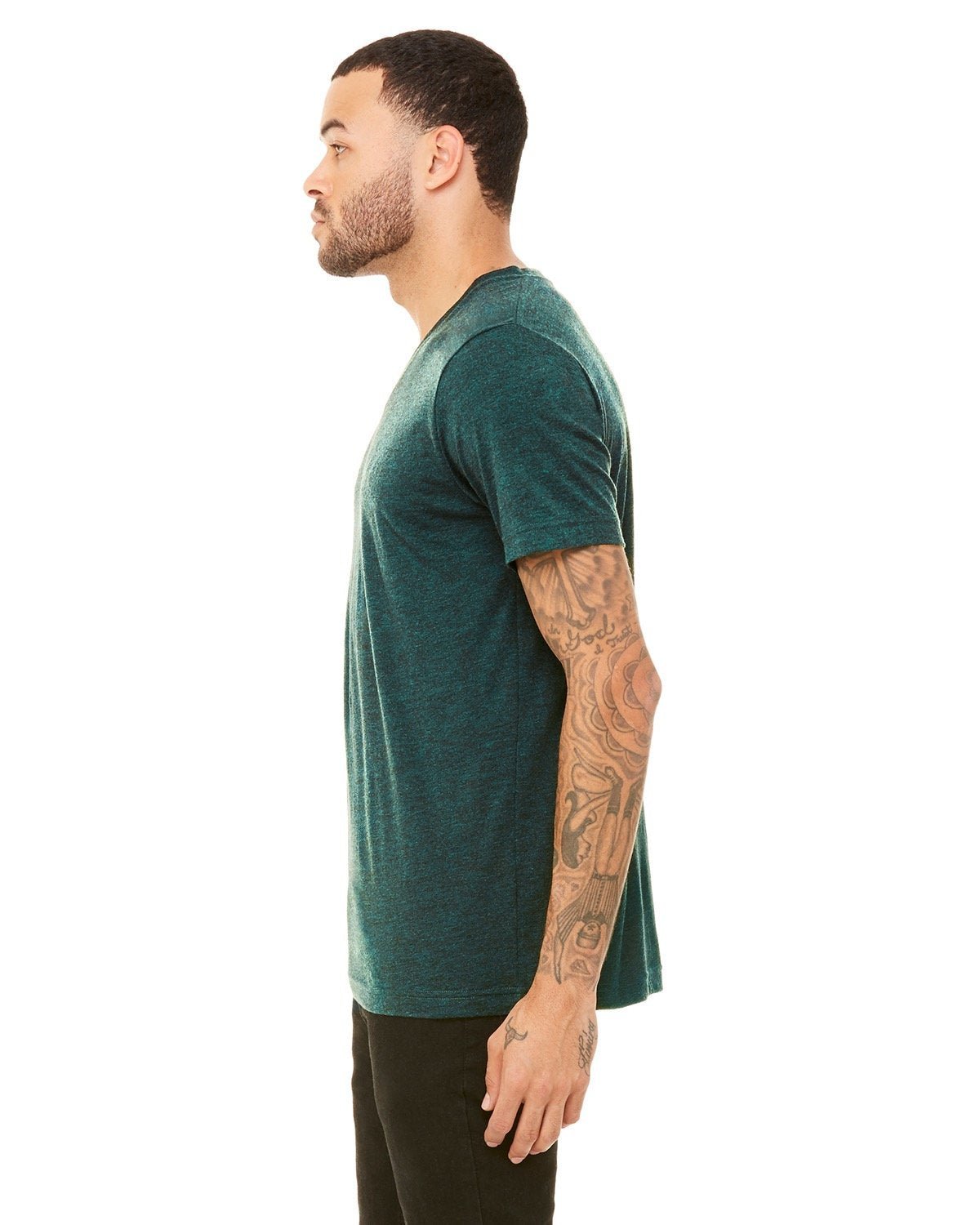 3415C-Bella + Canvas-EMERALD TRIBLEND-Bella + Canvas-T-Shirts-3