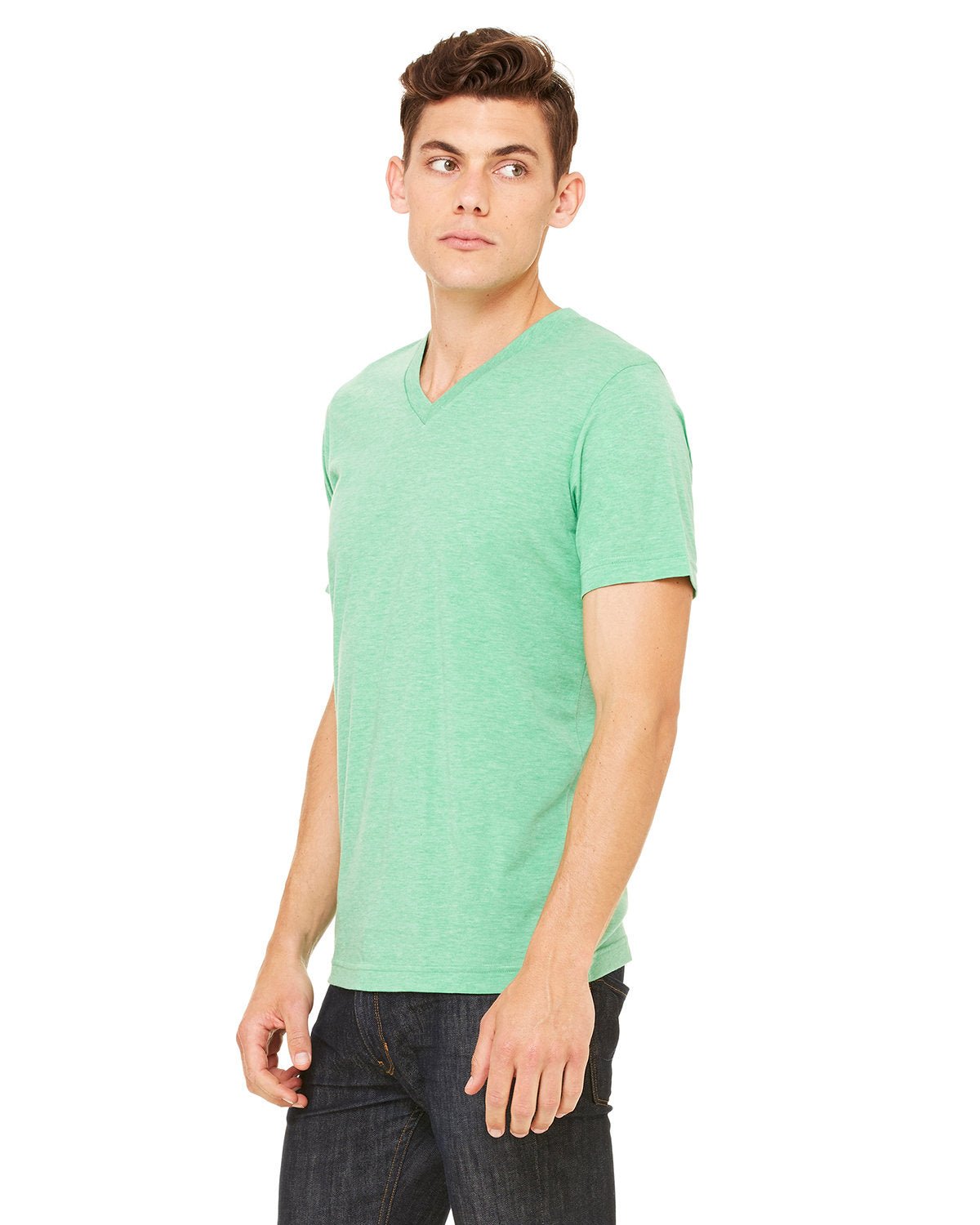 3415C-Bella + Canvas-GREEN TRIBLEND-Bella + Canvas-T-Shirts-3