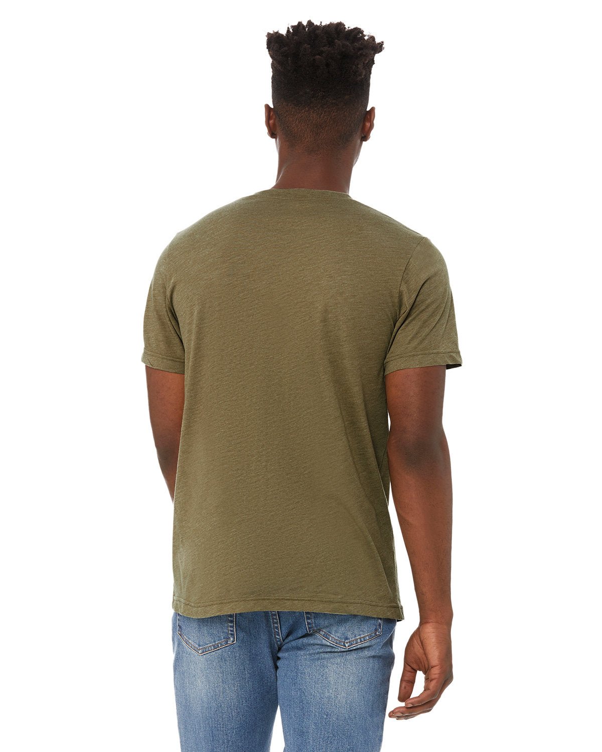 3415C-Bella + Canvas-OLIVE TRIBLEND-Bella + Canvas-T-Shirts-2