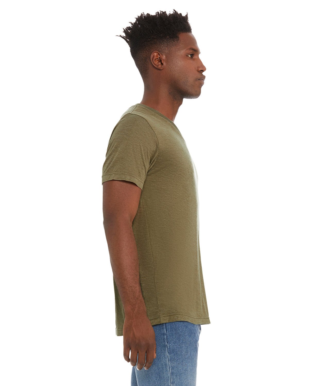 3415C-Bella + Canvas-OLIVE TRIBLEND-Bella + Canvas-T-Shirts-3