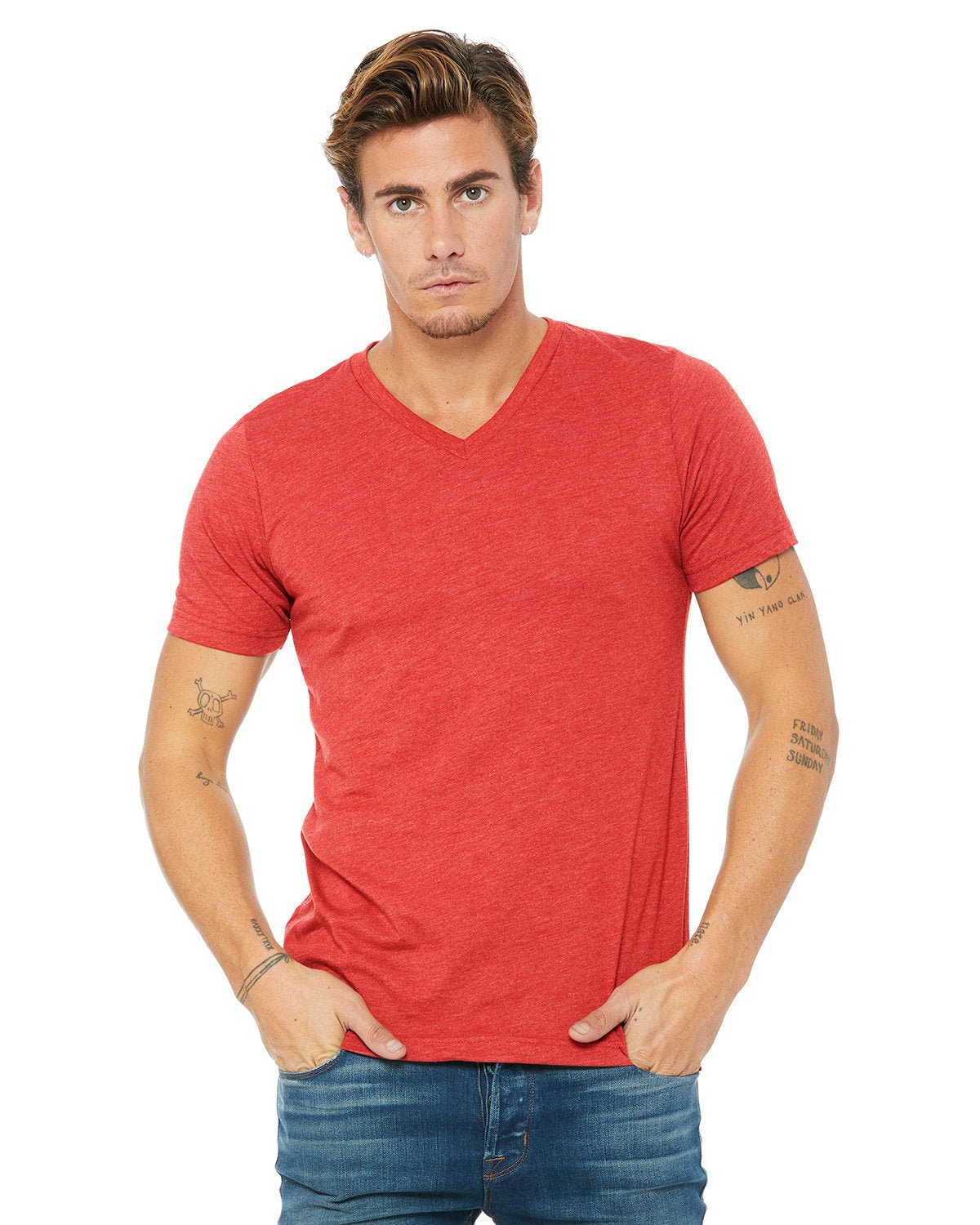 3415C-Bella + Canvas-RED TRIBLEND-Bella + Canvas-T-Shirts-1