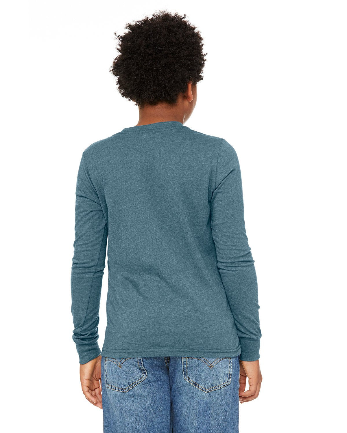 3501Y-Bella + Canvas-HTHR DEEP TEAL-Bella + Canvas-T-Shirts-2