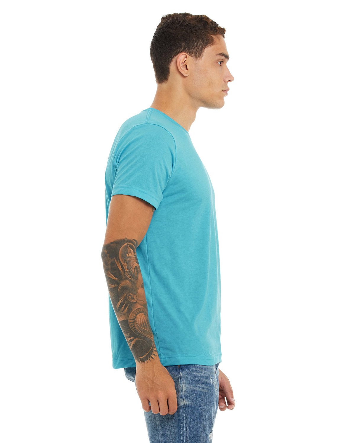 3650-Bella + Canvas-TURQUOISE-Bella + Canvas-T-Shirts-3