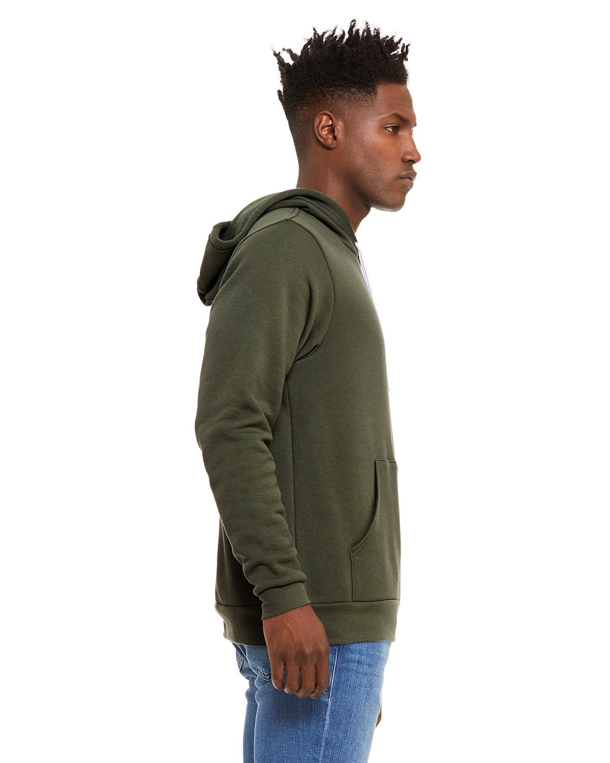 3719-Bella + Canvas-MILITARY GREEN-Bella + Canvas-Sweatshirts-3