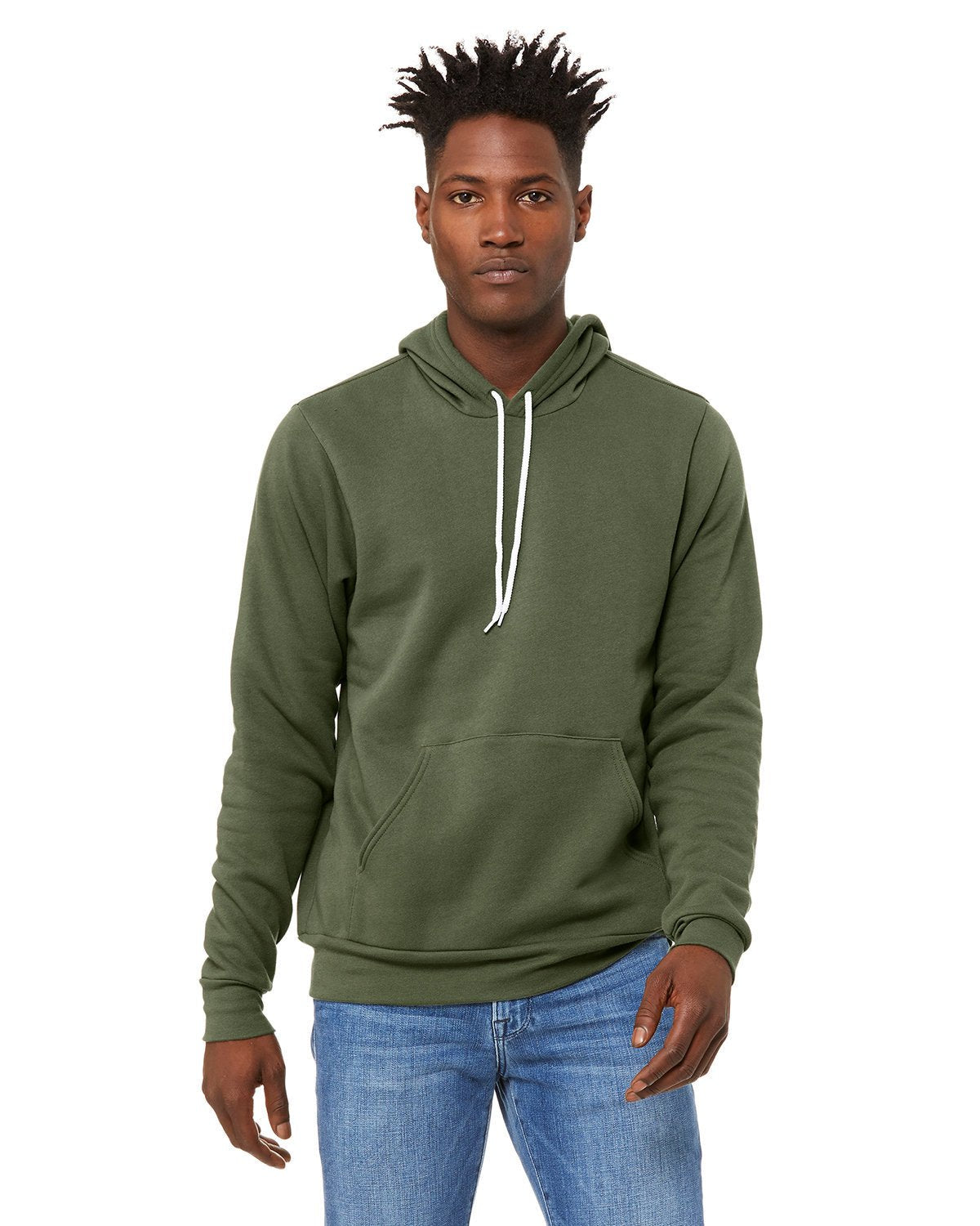 3719-Bella + Canvas-MILITARY GREEN-Bella + Canvas-Sweatshirts-1