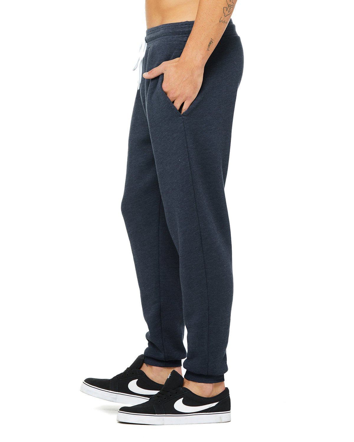 3727-Bella + Canvas-HEATHER NAVY-Bella + Canvas-Pants-3