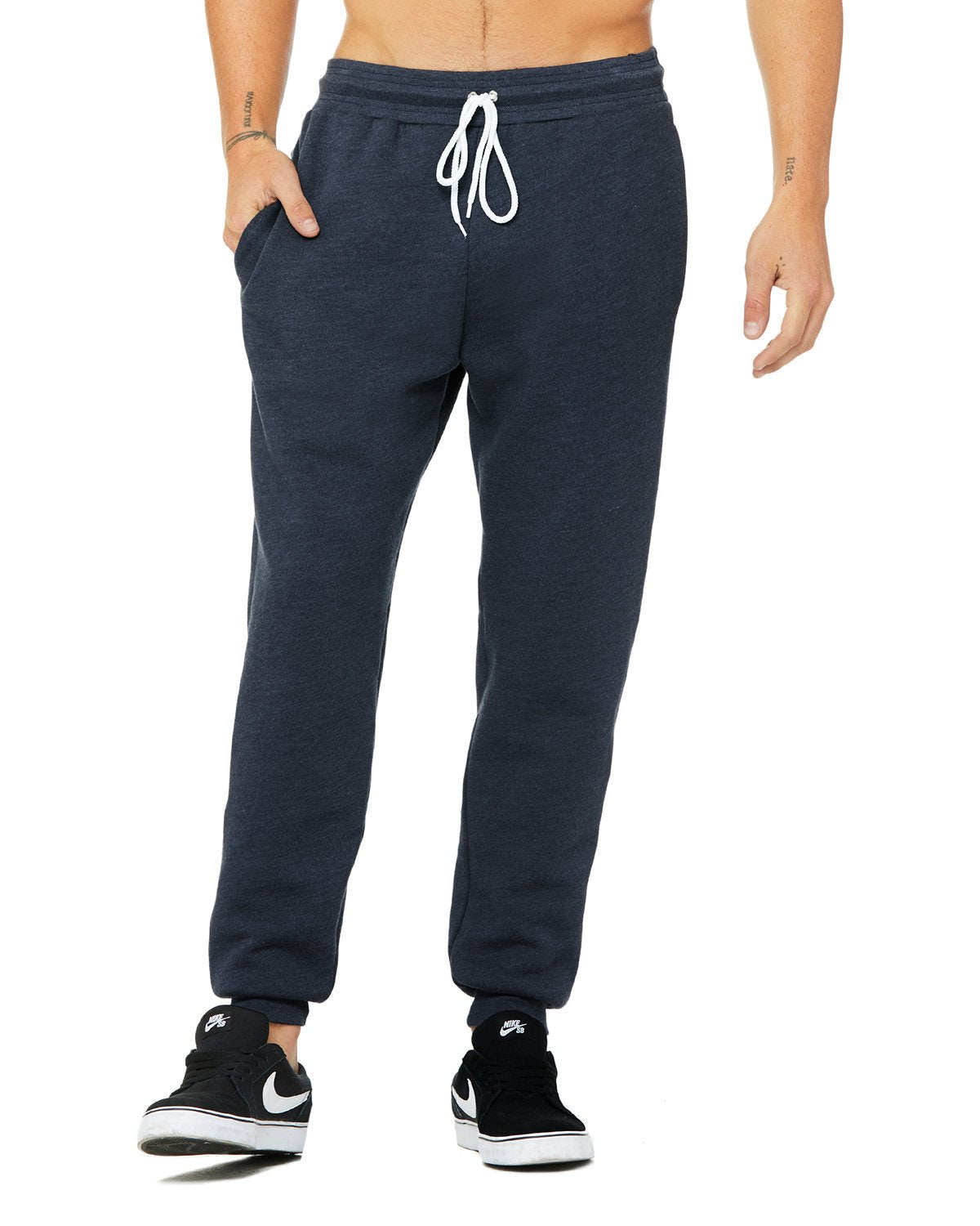 3727-Bella + Canvas-HEATHER NAVY-Bella + Canvas-Pants-1