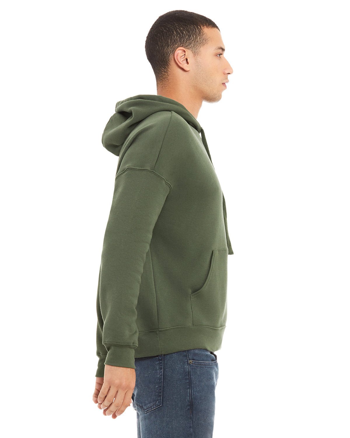 3729-Bella + Canvas-MILITARY GREEN-Bella + Canvas-Sweatshirts-3