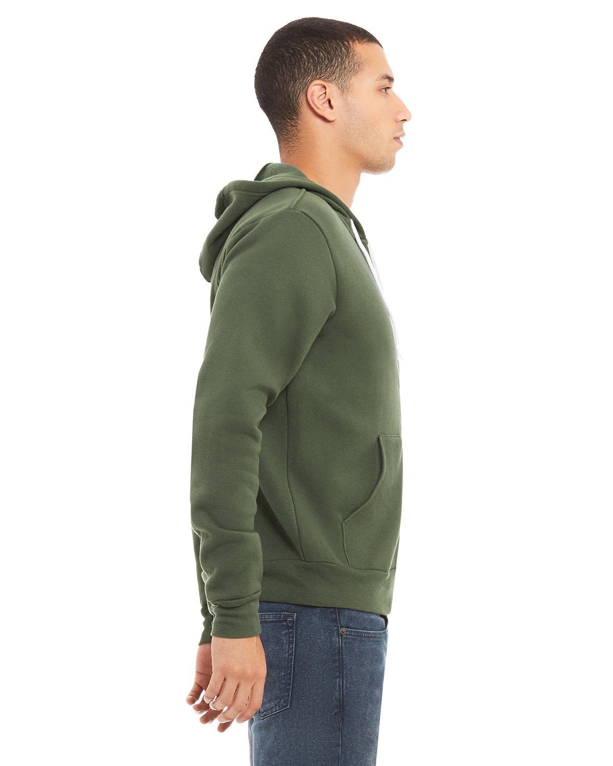 3739-Bella + Canvas-MILITARY GREEN-Bella + Canvas-Sweatshirts-3