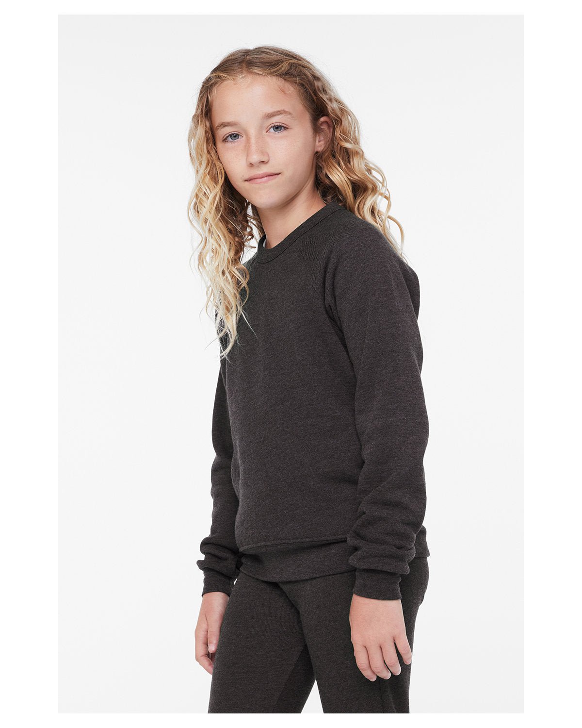 3901Y-Bella + Canvas-DARK GRY HEATHER-Bella + Canvas-Sweatshirts-3