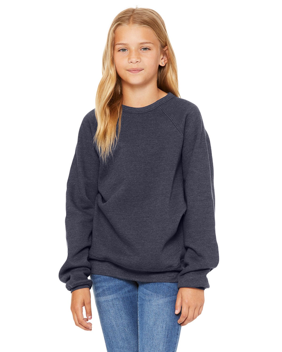 3901Y-Bella + Canvas-HEATHER NAVY-Bella + Canvas-Sweatshirts-1