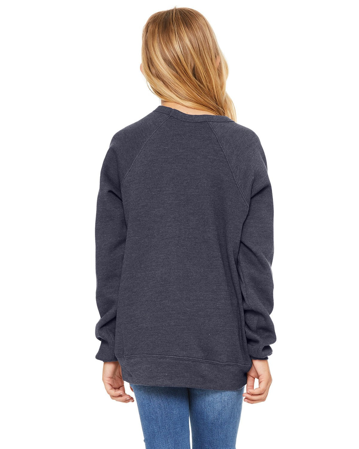 3901Y-Bella + Canvas-HEATHER NAVY-Bella + Canvas-Sweatshirts-2