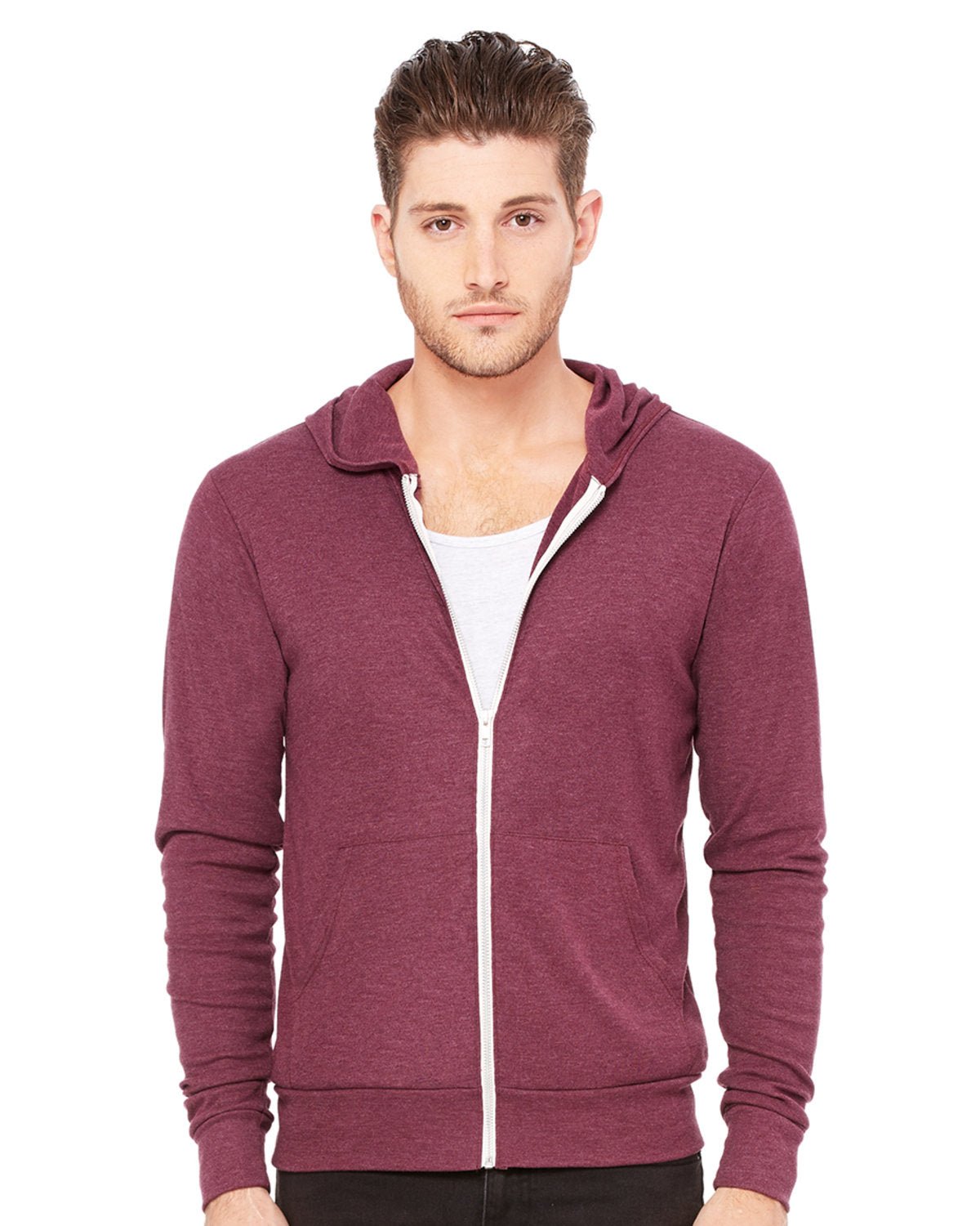 3939-Bella + Canvas-MAROON TRIBLEND-Bella + Canvas-Sweatshirts-1