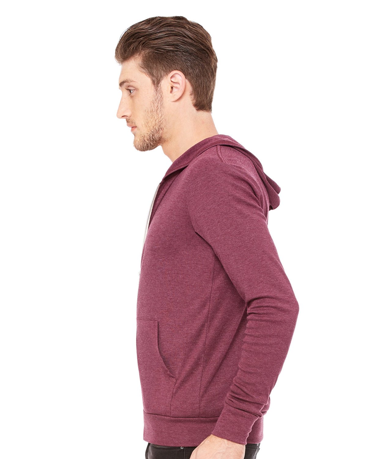 3939-Bella + Canvas-MAROON TRIBLEND-Bella + Canvas-Sweatshirts-3