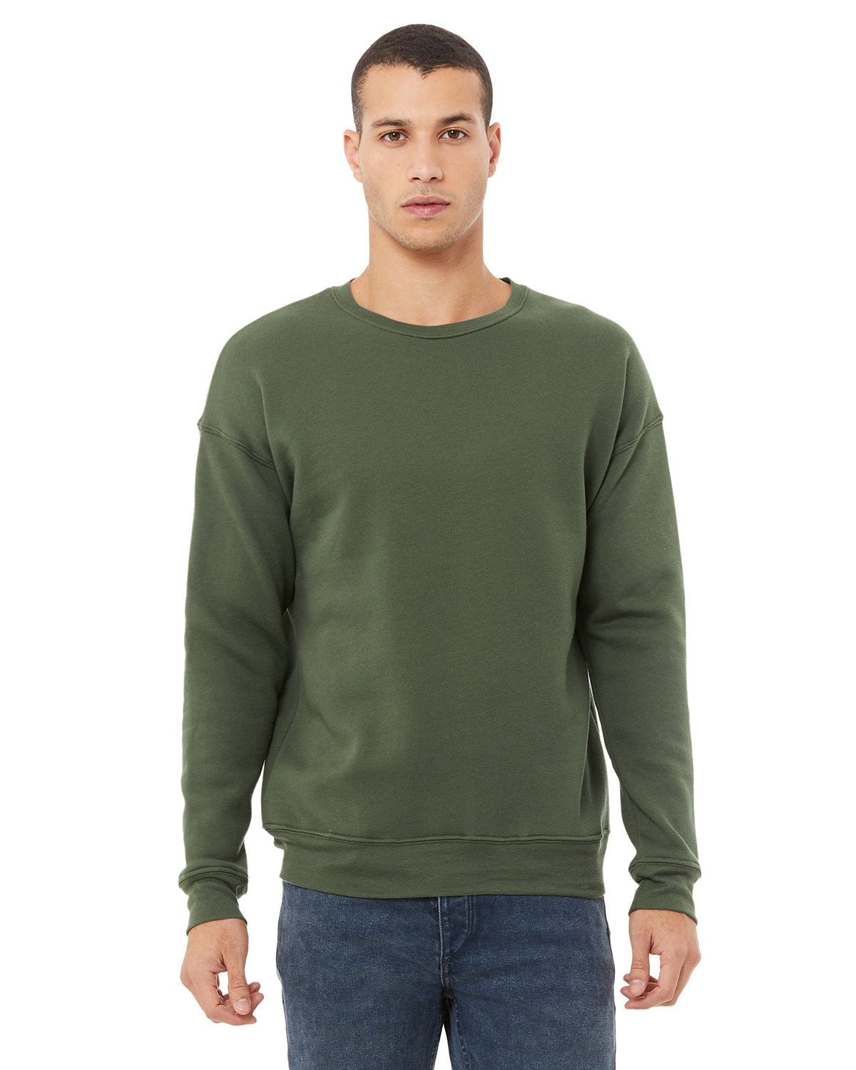 3945-Bella + Canvas-MILITARY GREEN-Bella + Canvas-Sweatshirts-1