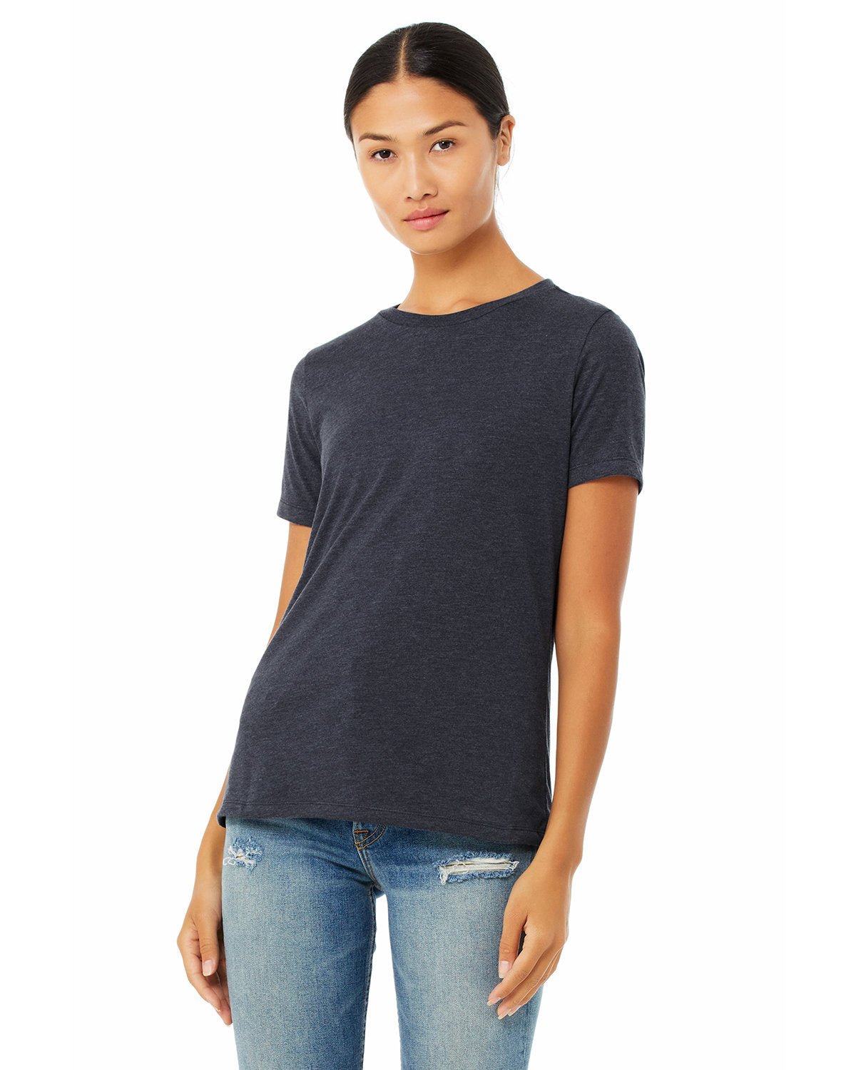 6400CVC-Bella + Canvas-HEATHER NAVY-Bella + Canvas-T-Shirts-1