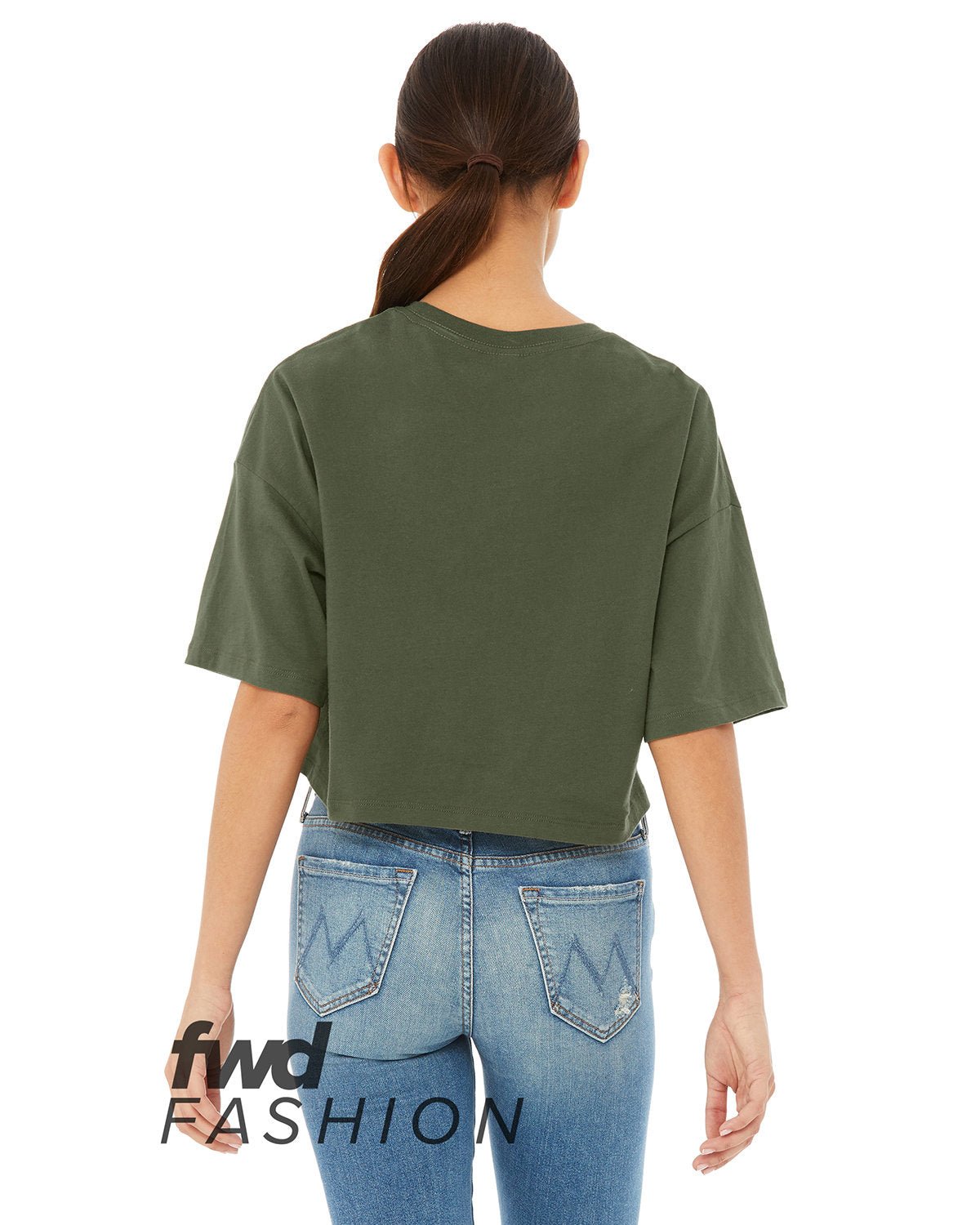 6482-Bella + Canvas-MILITARY GREEN-Bella + Canvas-T-Shirts-2